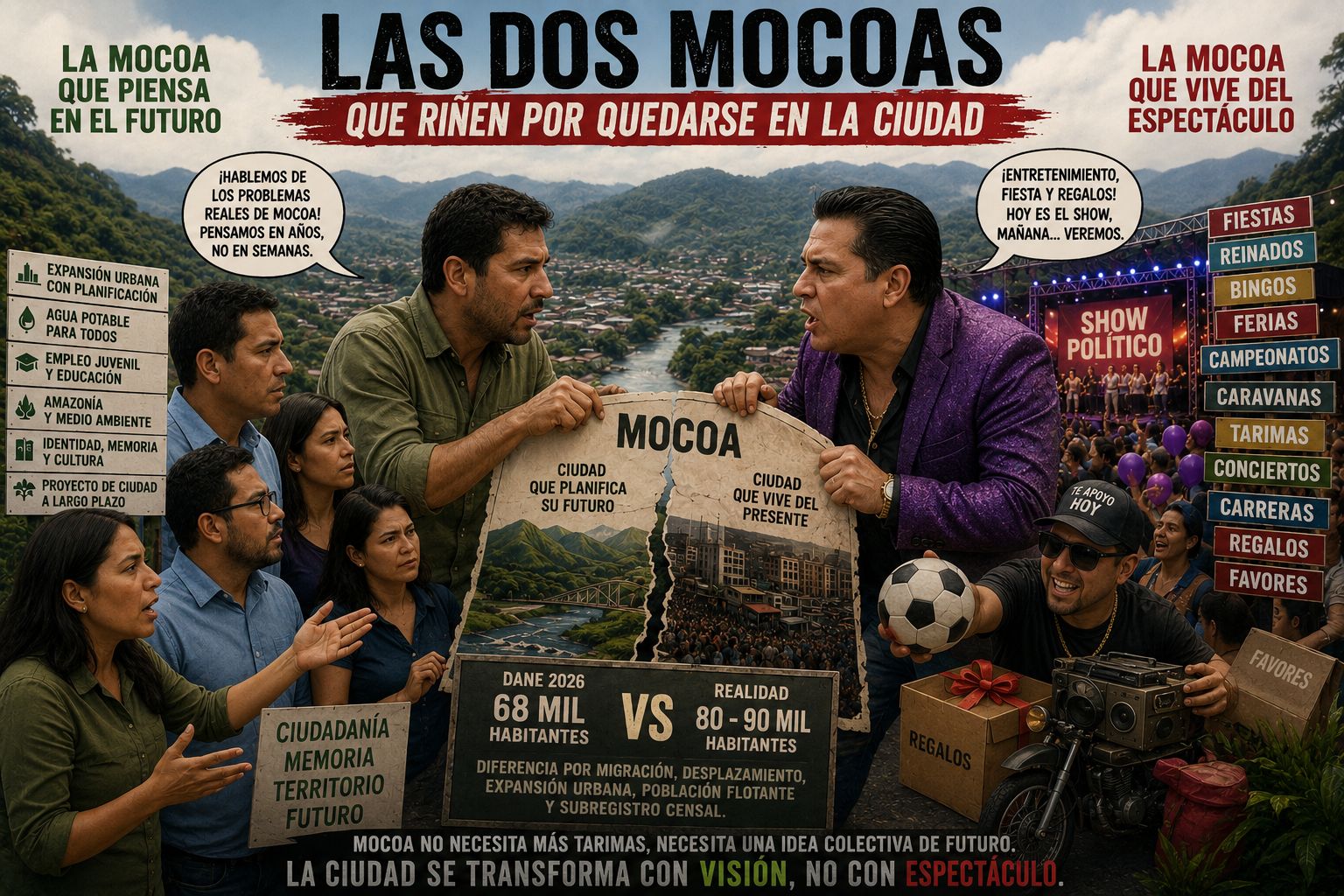 Las dos Mocoas que riñen por quedarse con la ciudad